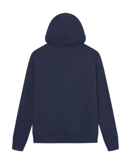 Les Deux Blue Logo-Patch Hoodie for men