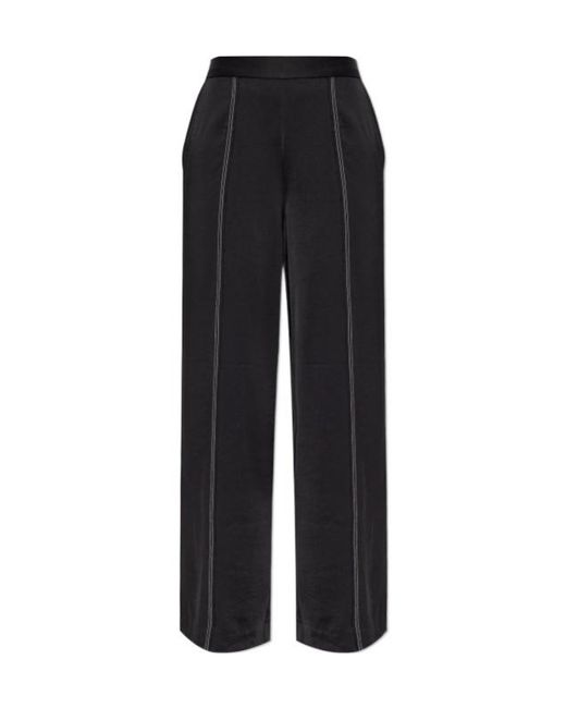 AllSaints Black Theah Wide-Leg Pants