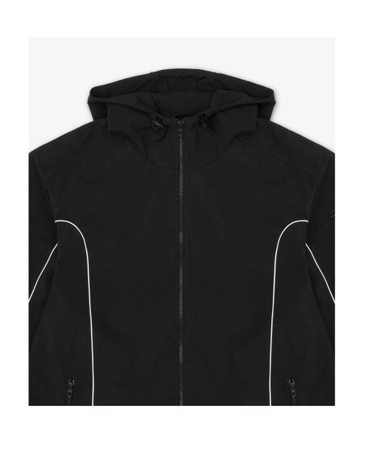 DIESEL Black Zipped Hooded Jacket for men