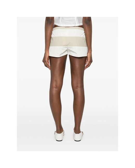 Paloma Wool Natural Striped Shorts