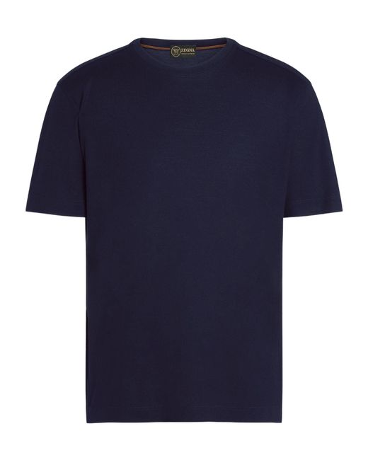 Zegna Blue Short-Sleeved T-Shirt for men