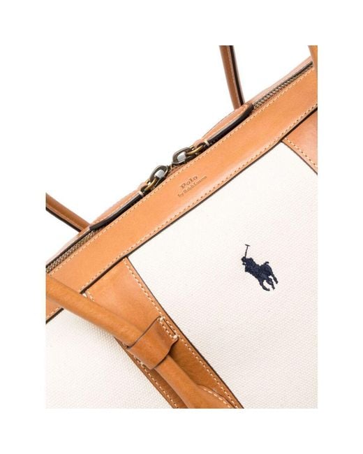 Polo Ralph Lauren White Polo Pony-Motif Luggage