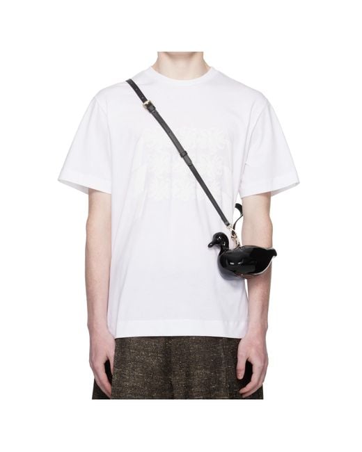 Simone Rocha White Daisy Chain-Print Cotton T-Shirt for men