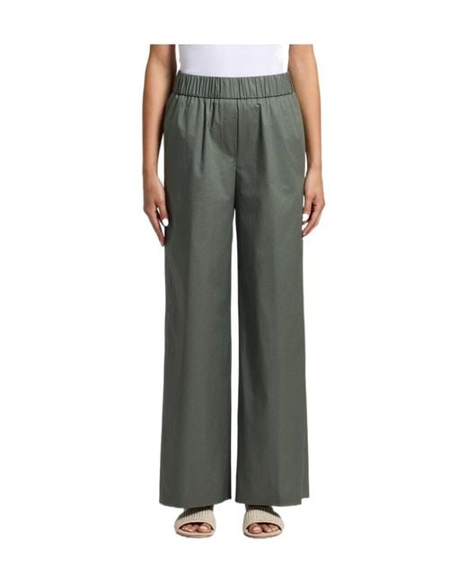 Peserico Green Sail-Hand Palazzo Trousers
