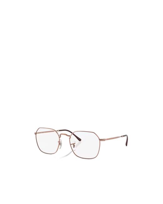 Ray-Ban White Geometric Frame Glasses for men