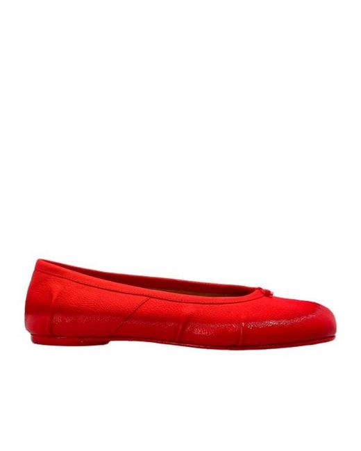Maison Margiela Red Tabi Toe Ballet Flats