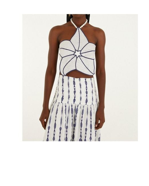 Farm Rio White Backless Top