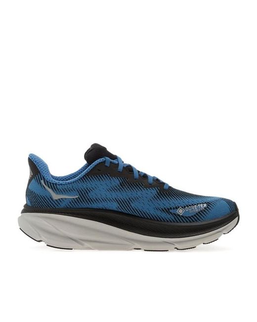 Hoka One One Blue Clifton 9 Gtx Lace-Up Sneakers for men