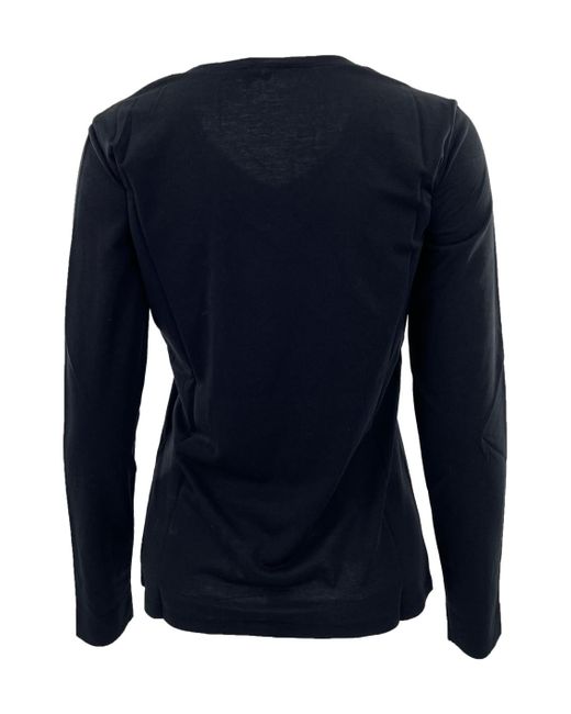 Armani Jeans Blue V-Neck Long-Sleeved T-Shirt