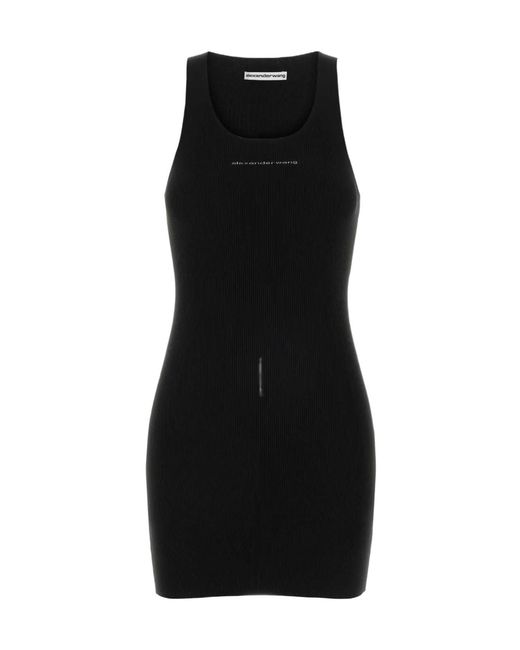 Alexander Wang Black Crewneck Sleeveless Dress