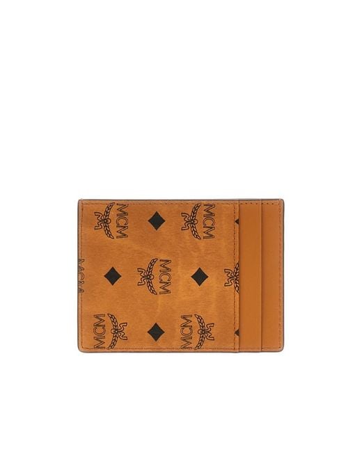 MCM Brown Aren Card Holder for men