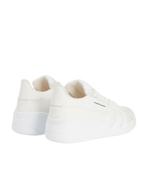 Giuseppe Zanotti White Talon Low-Top Leather Sneakers for men