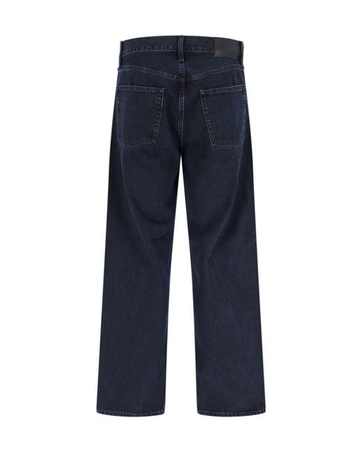 sunflower Blue Logo Patch Wide-Leg Jeans for men