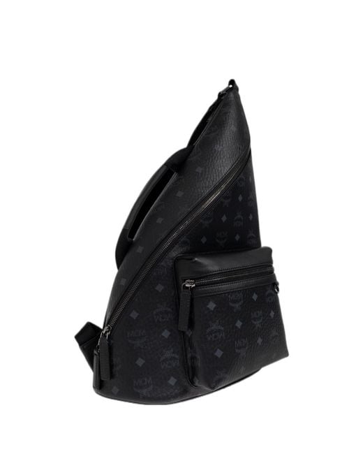 MCM Black Adjustable-Strap Sling Back for men