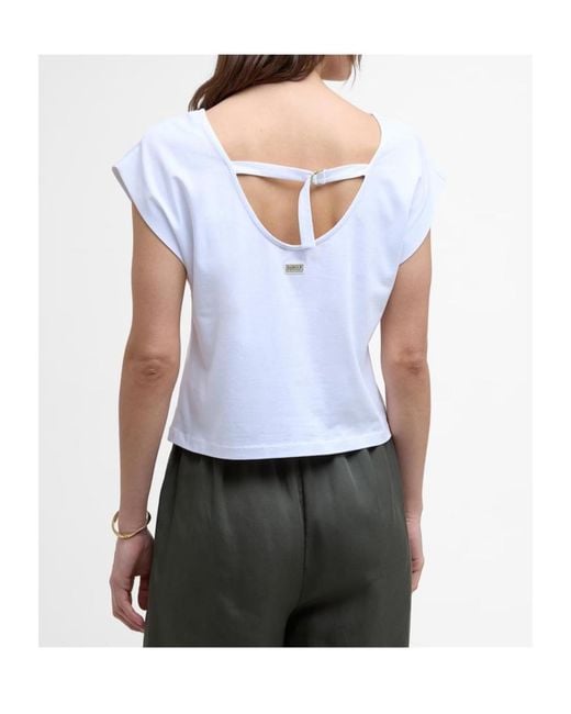 Barbour White Crew Neck T-Shirt