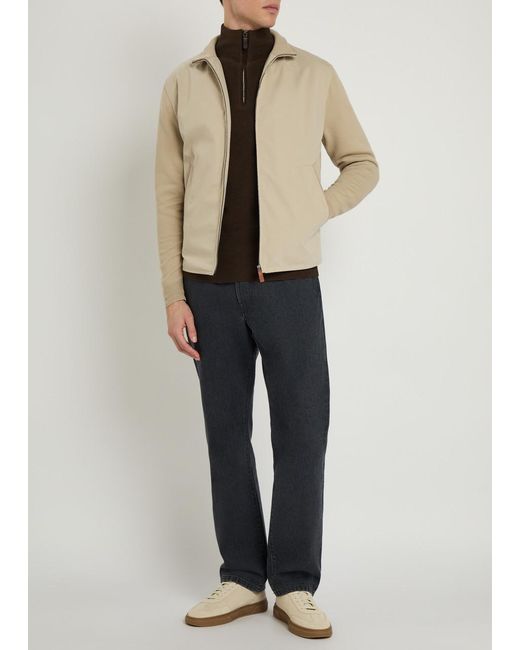 Tod's Natural Ribbed-Knit And Cotton Jacket for men