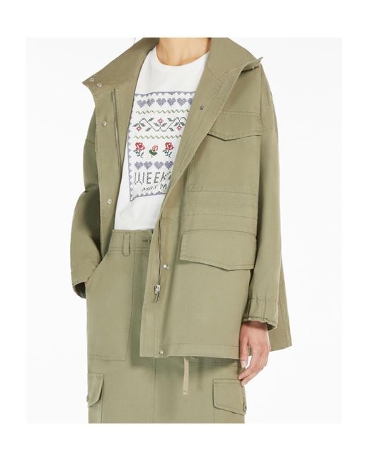 Weekend by Maxmara Green Bastia High Neck Jacket