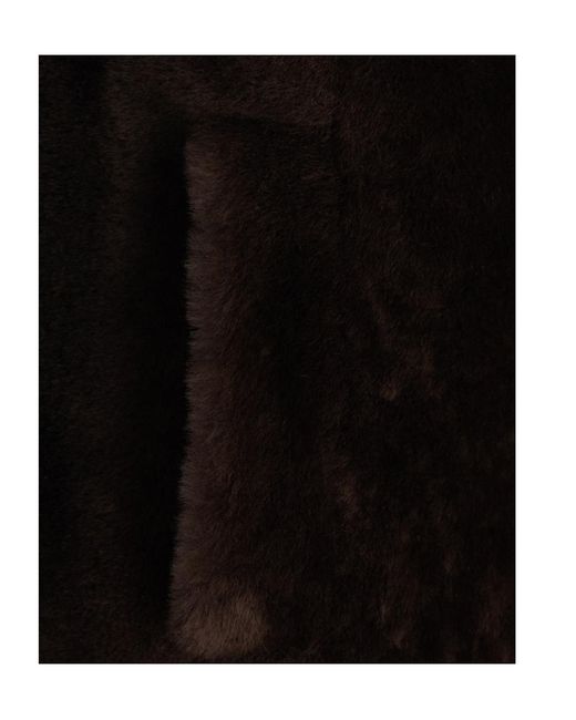 Blancha Black Oversized Fur Coat