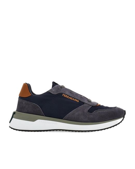 Ferragamo Blue Low Cut Sneaker for men