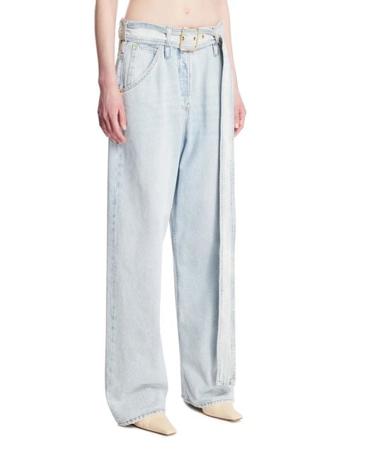 DARKPARK Blue Dalila Belted Relaxed Jeans