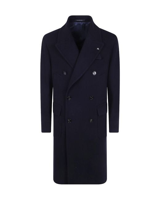 Tagliatore Blue 'C-Sherry' Coat for men