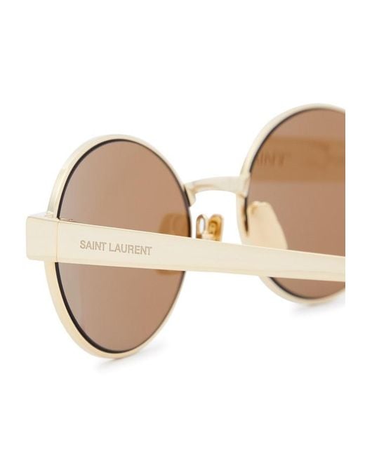 Saint Laurent White Oval-Frame Sunglasses