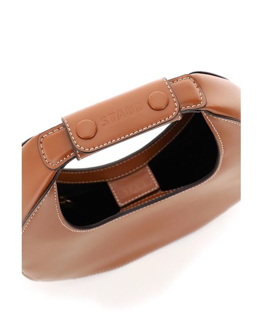 Staud Brown Moon Strapped Mini Shoulder Bag