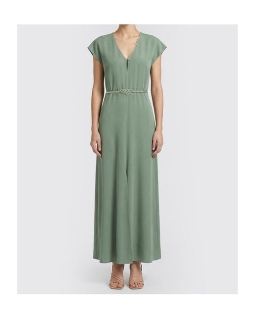 Forte_forte Green Rope Belt Kaftan Dress