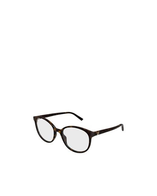 Gucci White Eyewear Round Frame Glasses