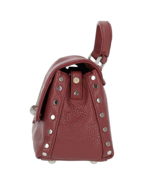Zanellato Red Stud-Detailed Twist-Lock Baby Tote Bag