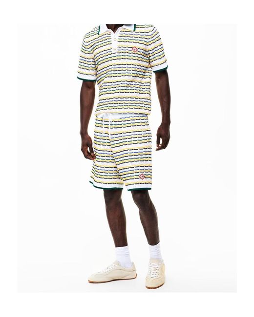 Casablanca White Logo Patch Shorts for men