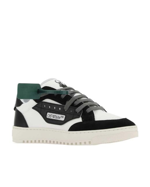 Off-White c/o Virgil Abloh Black Panelled Low-Top Sneakers