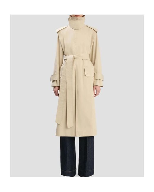 Victoria Beckham Natural Philippa Trench Coat