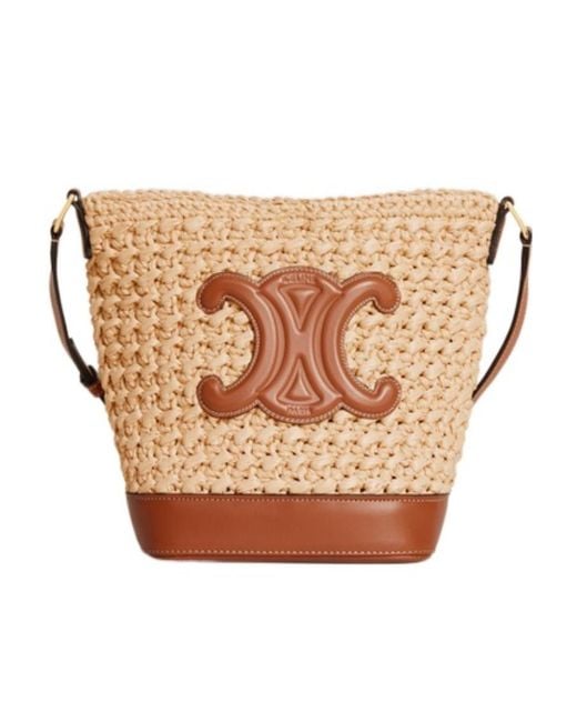 Céline Pink Small Bucket Cuir Triomphe