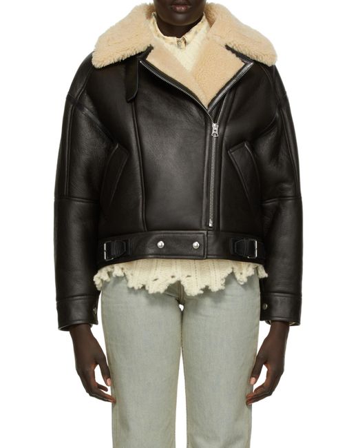 Acne Black Double-Breasted Zip-Up Jacket