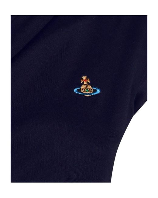 Vivienne Westwood Blue Orb Logo Sleeveless Top