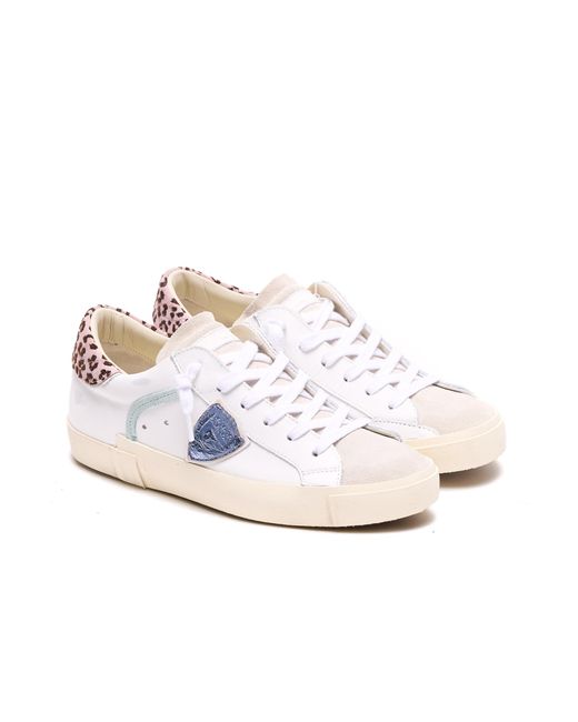 Philippe Model Pink Lace-Up Sneakers