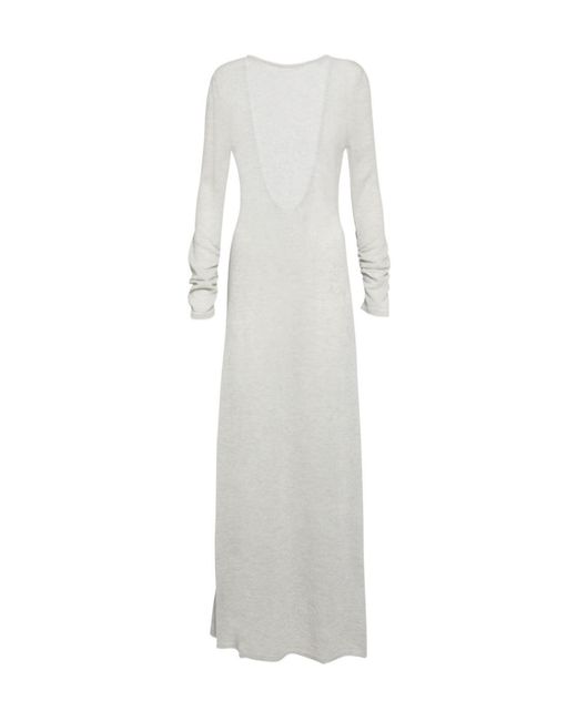 Magda Butrym White Alpaca-Blend Maxi Dress