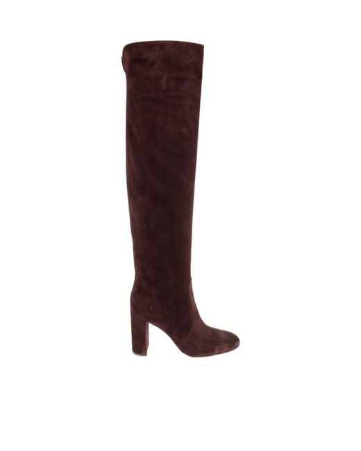 Gianvito Rossi Brown Glen Block-Heel Over-The-Knee Boots