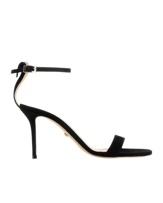 Mach & Mach Black Mach Mach Heart Shaped Cut-Out Sandals