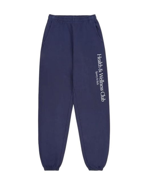 Sporty & Rich Blue Hw Crest Track Pants