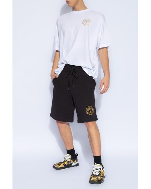 Versace Jeans White Couture V-Emblem Crewneck T-Shirt for men