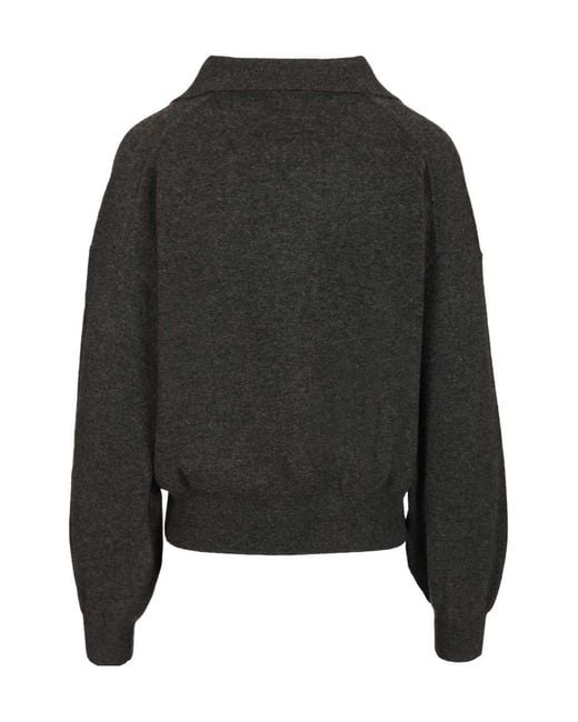 Lisa Yang Black Katriel Polo Knitted Sweater