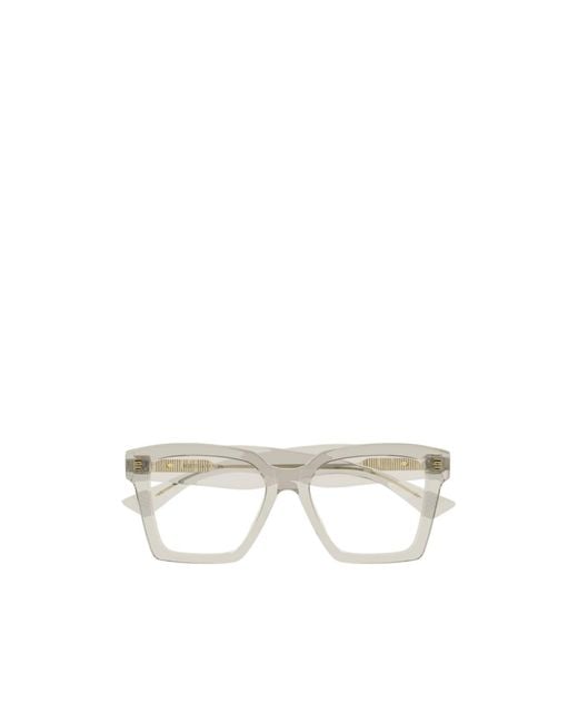 Bottega Veneta White Eyewear Square Frame Glasses
