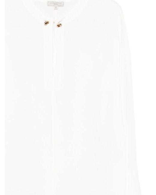 Antonelli White Pleat-Back Shirt