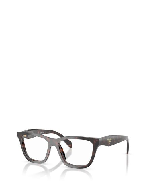 Prada White Eyewear Square Frame Glasses