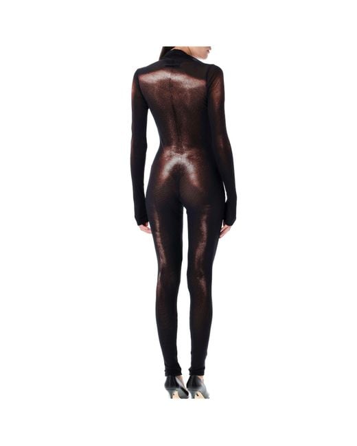 Jean Paul Gaultier Black Jumpsuit Mesh Body Dust