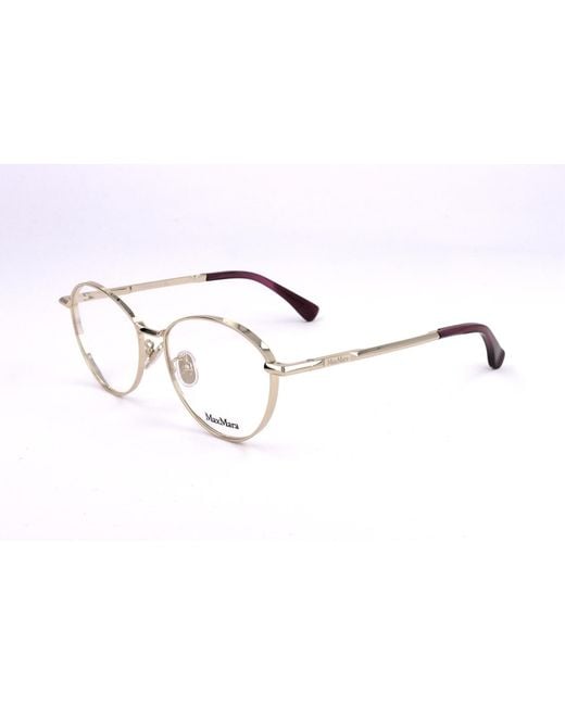 Max Mara White Full-Rimmed Plano Lenses