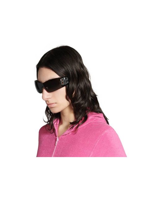 Balenciaga Black Eyewear Bossy Mask Frame Sunglasses