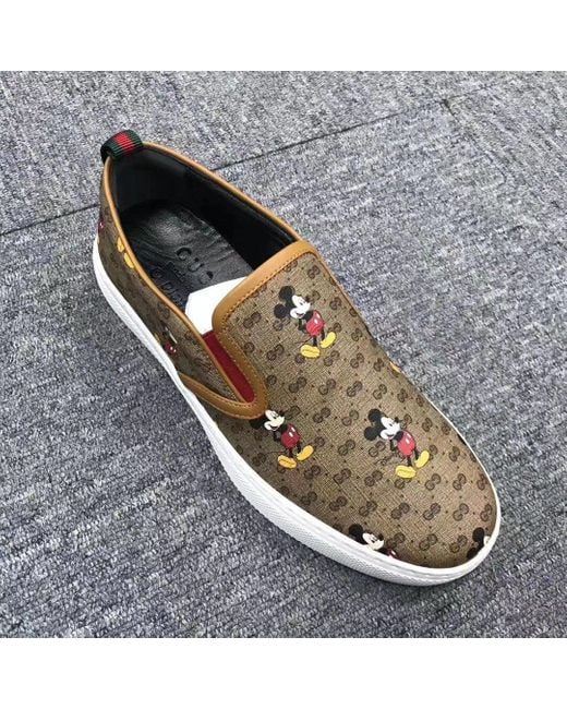 Gucci Brown Printed Pattern Leisure Sports Shoes for men